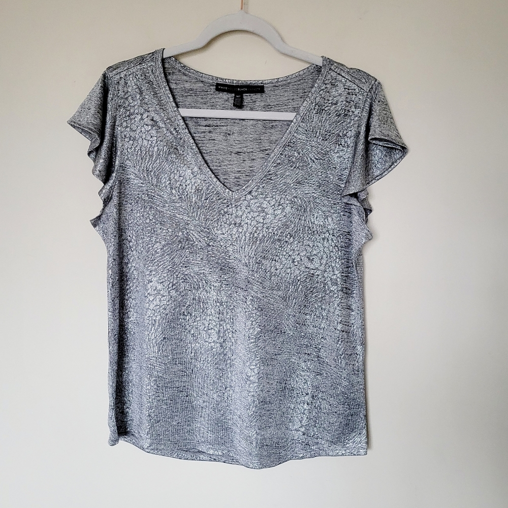 WHBM Glamgetter Tee Silver Metallic